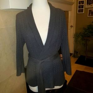 H&M LONG SWEATER WITH TIE size large.